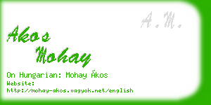 akos mohay business card