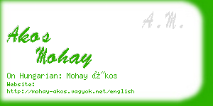 akos mohay business card